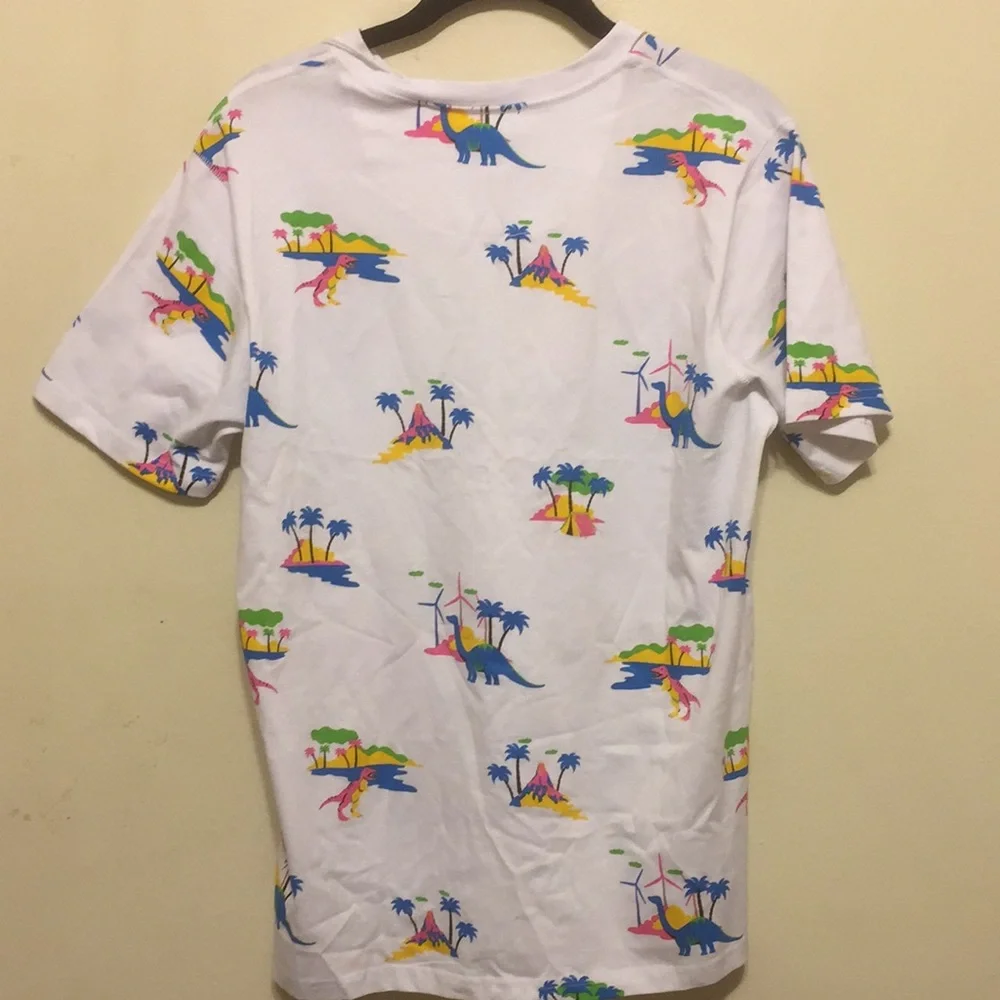 New Free Planet Jurassic Palms Print T-Shirt Small - Picture 3 of 5